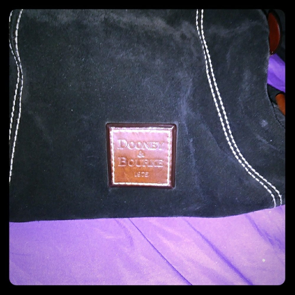 Dooney & Bourke black suede ho bo purse